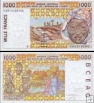 *1000 Frankov Pobrežie Slonoviny 1998-2003, P111A UNC