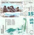 15 Polárnych dolárov Arktída 2011 polymer UNC