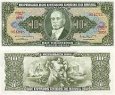 *10 Cruzeiros Brazília 1962, P177 UNC, Valor Legal