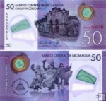 *50 Córdobas Nikaragua 2015, polymer P211 UNC