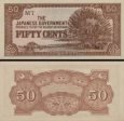 *50 Centov Malajsko 1942 M4 japonská okupácia AU/UNC *50 Centov Malajsko 1942 M4 japonská okupácia AU/UNC