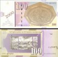 *100 denárov Macedónsko 2000 P20 UNC 2000 rokov kresťanstva *100 denárov Macedónsko 2000 P20 UNC 2000 rokov kresťanstva