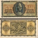 *5000 Drachiem Grécko 1943, P122a UNC