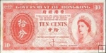 *10 Centov Hong Kong 1961 P327 UNC