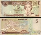 *5 fidžijských dolárov Fidži 2002, P105 UNC