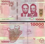 *10000 Frankov Burundi 2022, P59 UNC