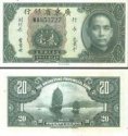 *20 Centov Čína 1935, Kwantung Bank, S2437 UNC
