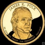 Prezidentský 1 dolár USA 2009 P, 10. prezident J.K. Polk