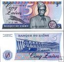 *5 Zaires Zaire 1985, P26a UNC