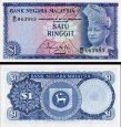 *1 Ringgit Malajzia 1967, P1 UNC