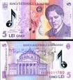 5 Lei Rumunsko 2005-23, polymer P118 UNC 5 Lei Rumunsko 2005-23, polymer P118 UNC