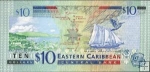 *10 Dolárov Saint Kitts 2003, P43k UNC