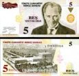 *5 nových lír Turecko 2005, P217 UNC *5 nových lír Turecko 2005, P217 UNC