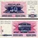 *10 000 000 Dinárov Bosna a Hercegovina 1993, P36 AU