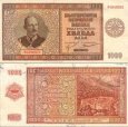 *1000 Leva Bulharsko 1942 P61a F *1000 Leva Bulharsko 1942 P61a F