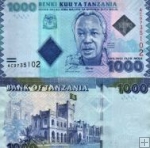 *1000 Šilingov Tanzánia 2011, P41 UNC
