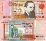 *2000 Nuevos Pesos Uruguaj 1989, P68 UNC