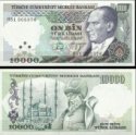 **10 000 tureckých lír Turecko 1970 (1982), P199 UNC