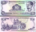 *50 Córdobas Nikaragua 1984, P140 UNC