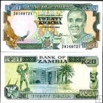 20 Kwacha Zambie 1989-91, P32b UNC