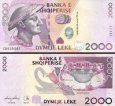 *2000 Leke Albánsko 2007-12, P74 UNC *2000 Leke Albánsko 2007-12, P74 UNC