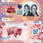 *USA 50 Dollars 2015 39. štát - Severná Dakota polymer