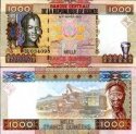 *1000 Frankov Guinea 2006, P40 UNC *1000 Frankov Guinea 2006, P40 UNC