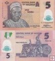 *5 Naira Nigéria 2016, polymer P38g UNC