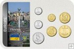 Sada 7 ks mincí Ukrajina 1 Kopiyok-1 Hryvnia 1992-2019 blister