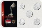 Sada 5 ks mincí Indonézia 50-1000 rupií 1999-2010 v blistri UNC
