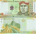 *10 Nuevos Soles Peru 2013 (2015), P187 UNC