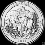 *25 Centov USA 2011P Glacier America the Beautiful Quarter