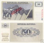 *50 Toliarov Slovinsko 1990, VZOREC P5s UNC