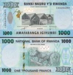*1000 Frankov Rwanda 2019, P39b UNC
