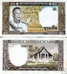 *20 Kip Laos 1963, P11 UNC