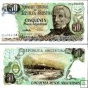 *50 Pesos Argentinos Argentína 1983, P314 UNC
