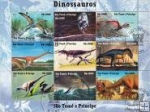 *Známky Svatý Tomáš 2004 Dinosaury, razítkovaný hárček