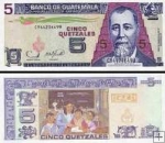 *5 Quetzal Guatemala 2006, P106b UNC