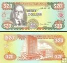 *20 Dolárov Jamajka 1995, P72e UNC