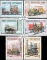 *Známky Benin 1997 Parné lokomotívy 19. storočia, razítk. séria