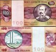 *100 Cruzeiros Brazília 1970-1981 P195A UNC *100 Cruzeiros Brazília 1970-1981 P195A UNC