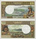 *100 Frankov Tahiti 1973 P24b UNC
