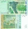 *5000 Frankov Guinea Bissau (WAS) 2003-25, P917S UNC *5000 Frankov Guinea Bissau (WAS) 2003-25, P917S UNC