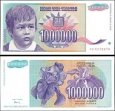 *1 000 000 jugoslávských dinárů Jugoslávie 1993 P120 *1 000 000 jugoslávských dinárů Jugoslávie 1993 P120