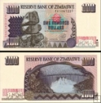*100 Dolárov Zimbabwe 1995, P9 UNC