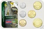 Sada 6 ks mincí Kostarika 5 - 500 Colones 2001 - 2008 blister