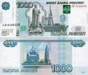 *1000 ruských rubľov Rusko 1997/2010, P272c UNC