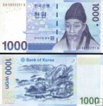 *1000 Won Južná Kórea 2007, P54 UNC