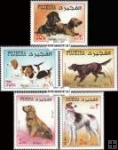 *Známky Fujeira 1970 Psy nerazítkovaná séria MNH