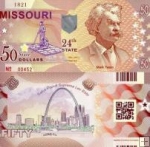 *USA 50 Dollars 2015 24. štát - Missouri polymer